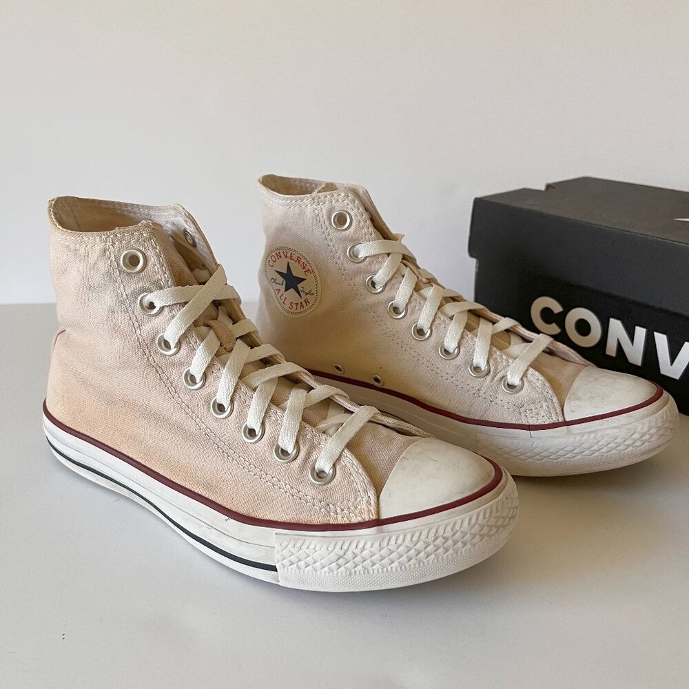 Converse Chuck Taylor All Star Canvas High Top Distressed Shoe Lite Pink 8.5